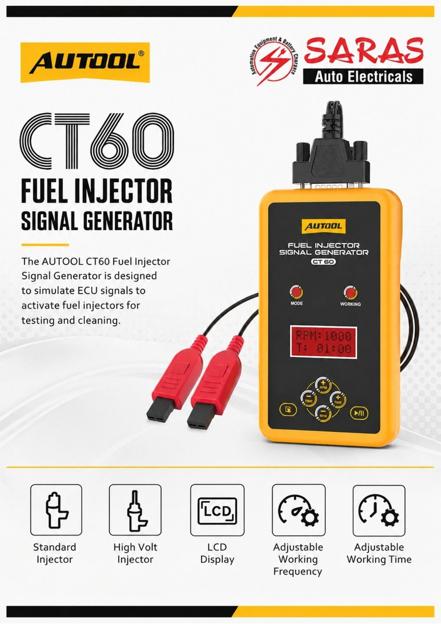AUTOOL CT60 Fuel Injector Pulse Tester
