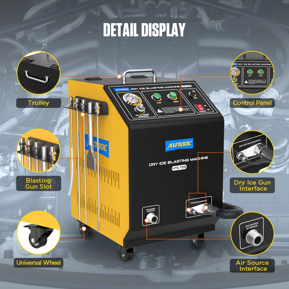 HTS705 AUTOOL Dry lce Blasting Machine - Image 2