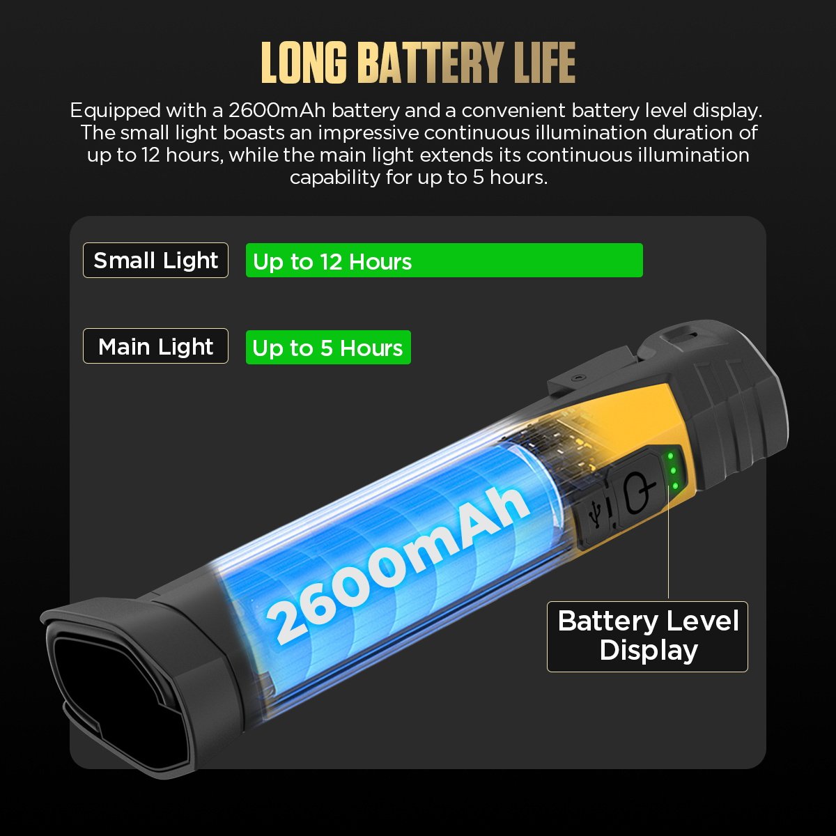 AUTOOL SL810 COB Light Rechargeable Led Work Light - Image 8
