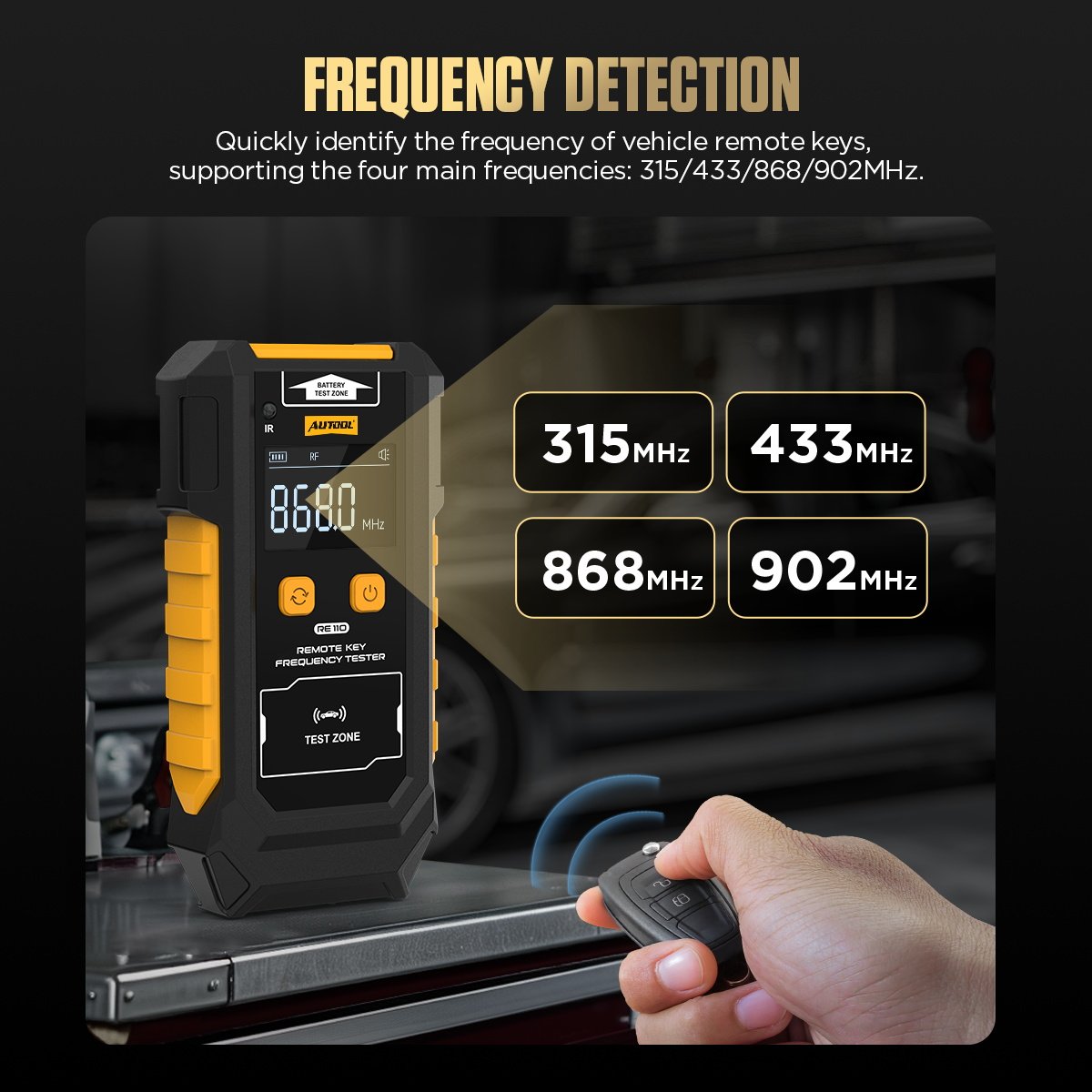 RE110 AUTOOL Car Remote Key Frequency Tester - Image 2