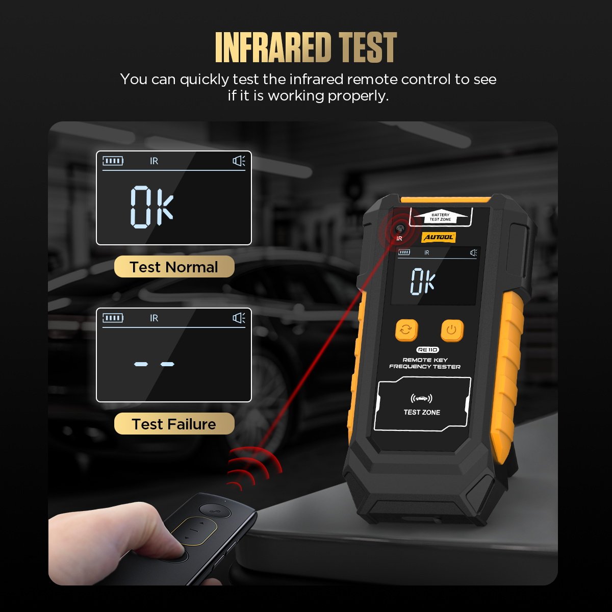 RE110 AUTOOL Car Remote Key Frequency Tester - Image 4