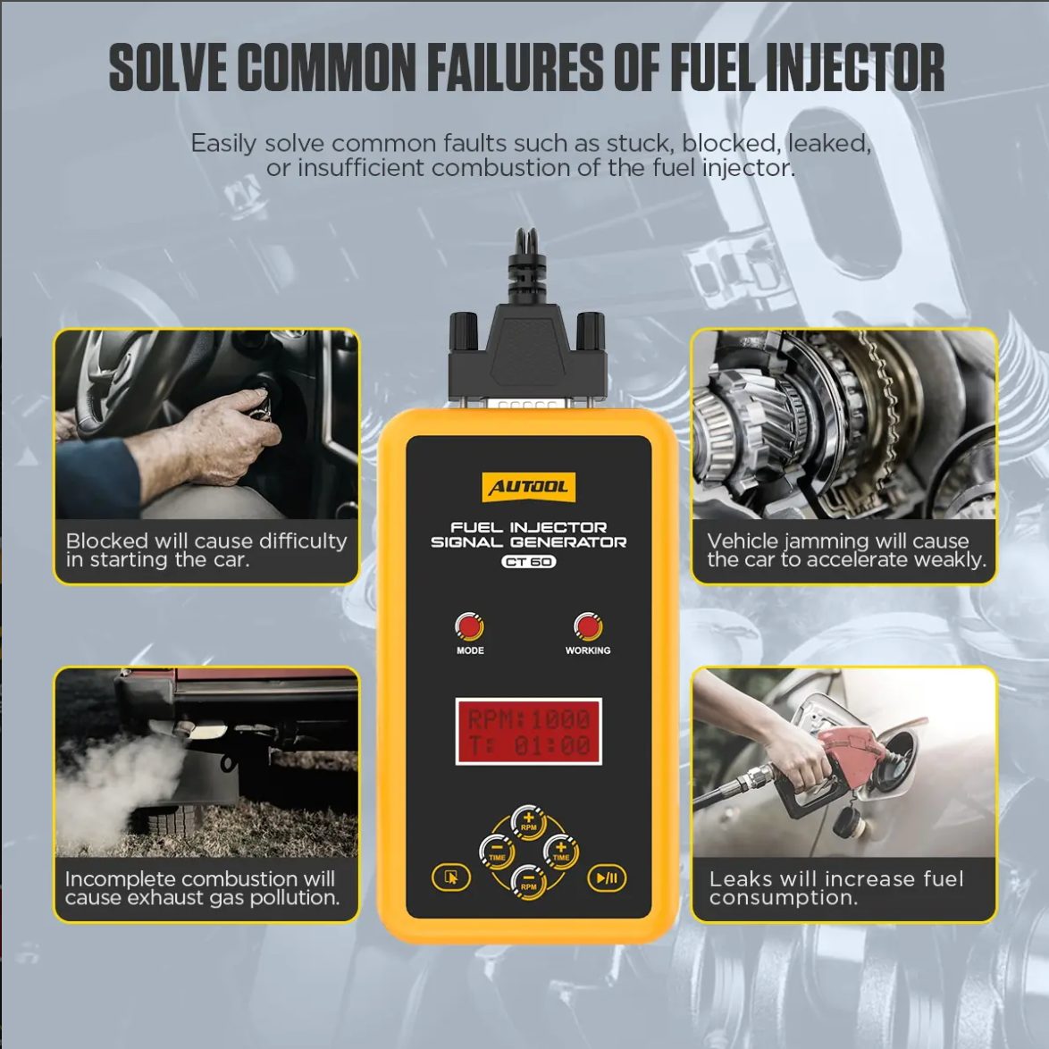 CT60 AUTOOL Fuel Injector Pulse Tester - Image 3