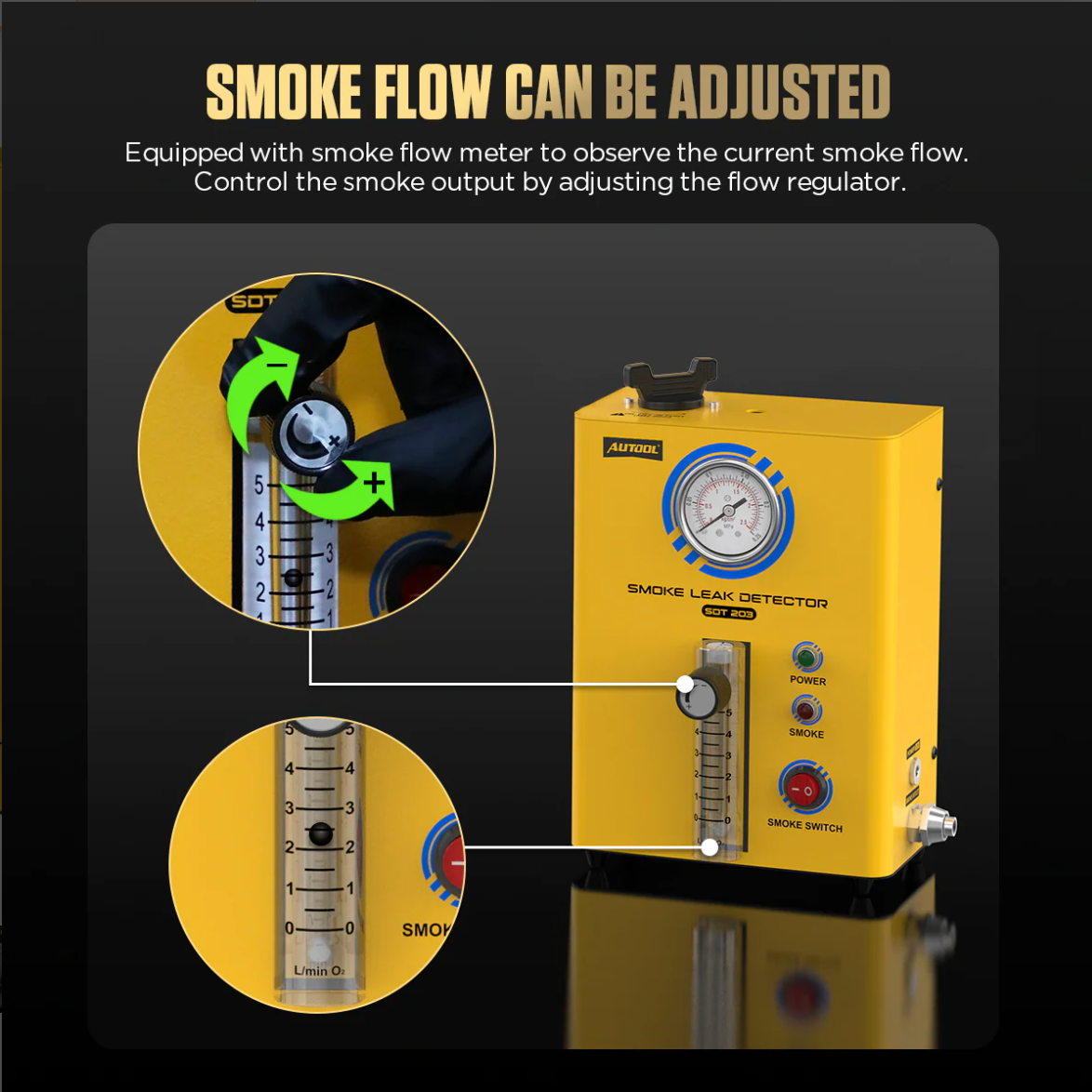 SDT203 AUTOOL Smoke Tester For Car Vacuum Leak - Image 3