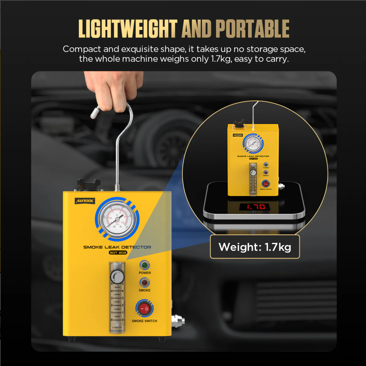 SDT203 AUTOOL Smoke Tester For Car Vacuum Leak - Image 6