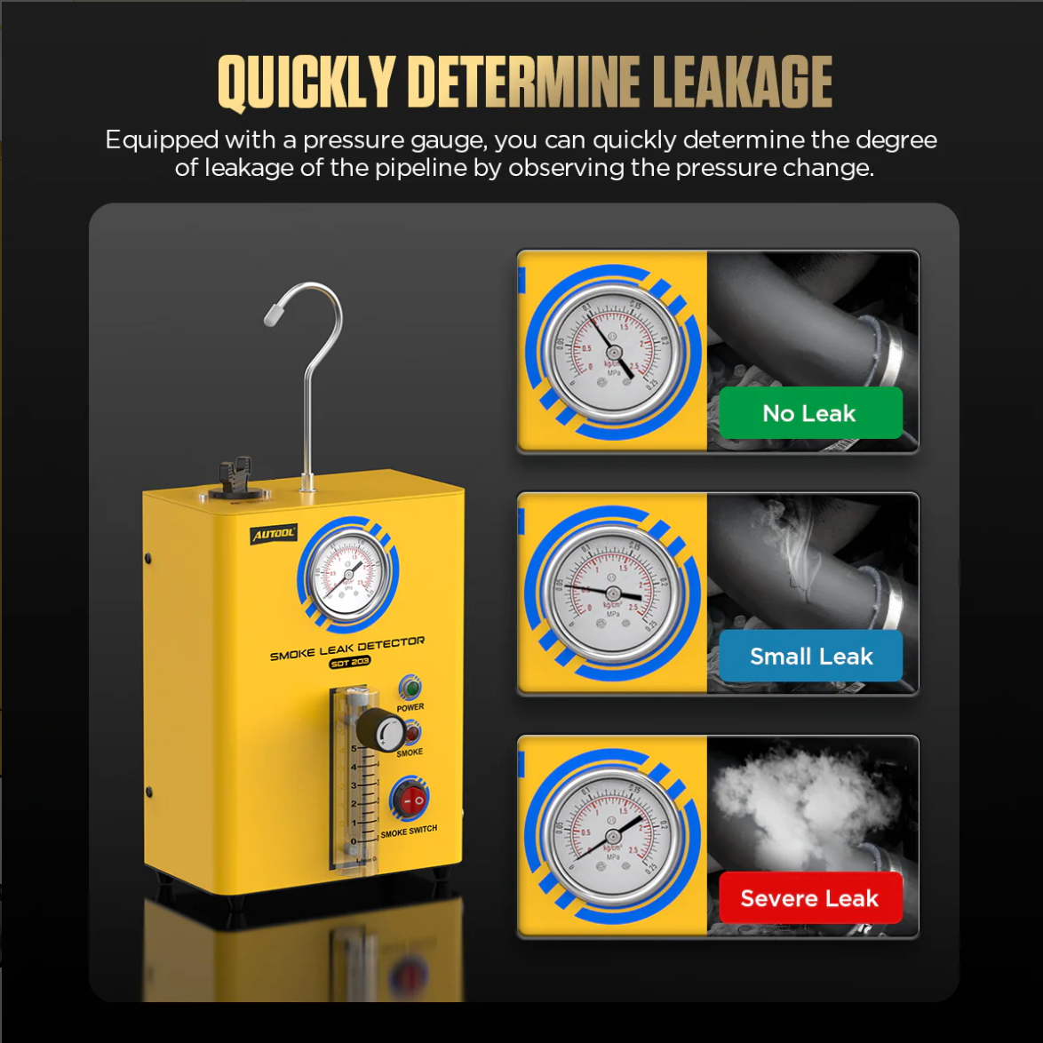 SDT203 AUTOOL Smoke Tester For Car Vacuum Leak - Image 9