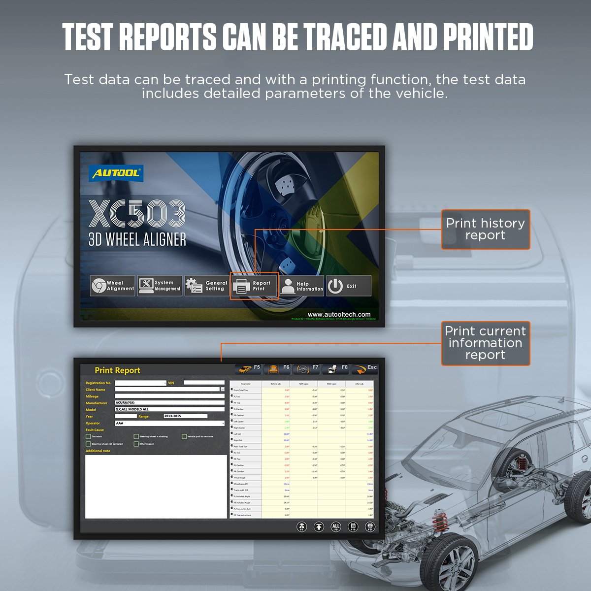 XC503 AUTOOL 3D Wheel Alignment Machine For All Indian Cars - Image 8