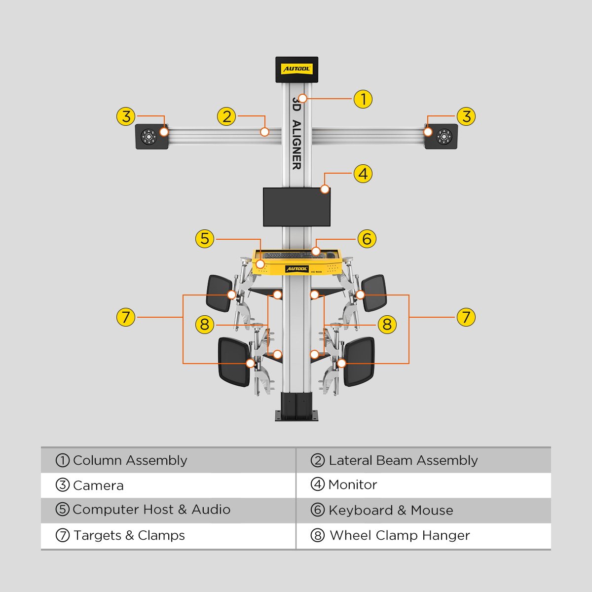 XC503 AUTOOL 3D Wheel Alignment Machine For All Indian Cars - Image 10