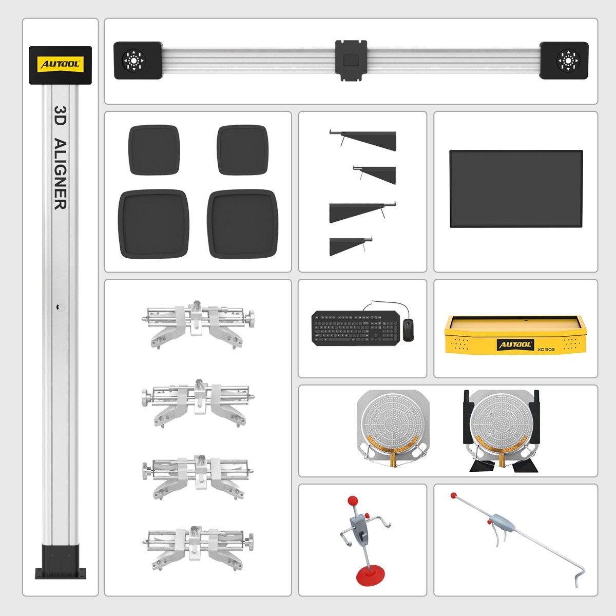 XC503 AUTOOL 3D Wheel Alignment Machine For All Indian Cars - Image 11