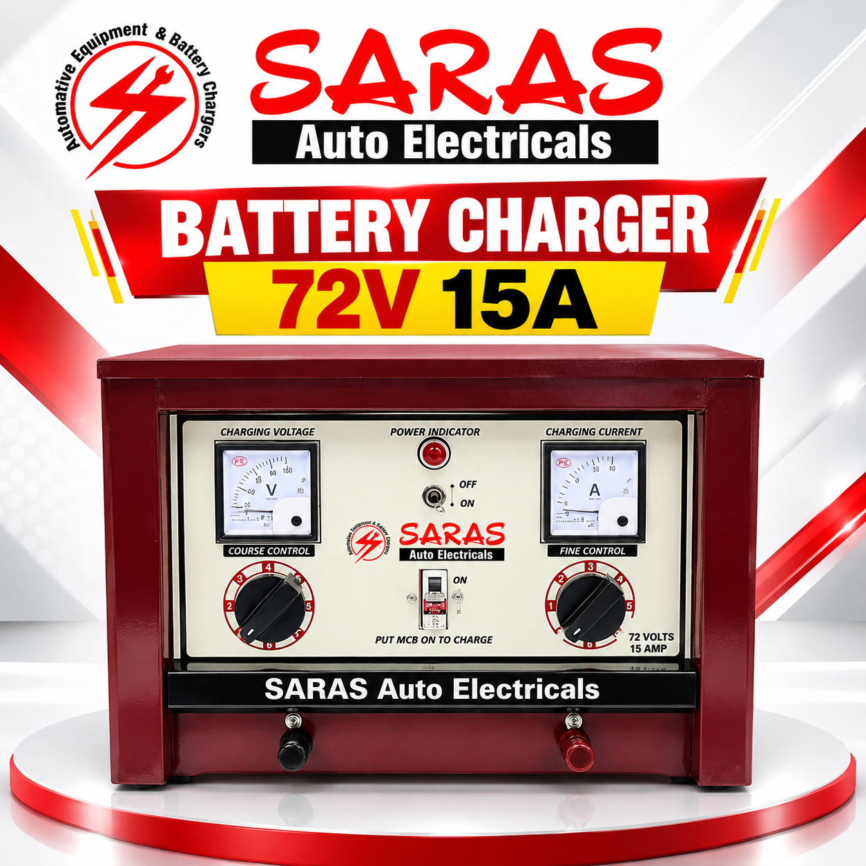 72V 15A Battery Charger – Heavy Duty Copper Coil Transformer
