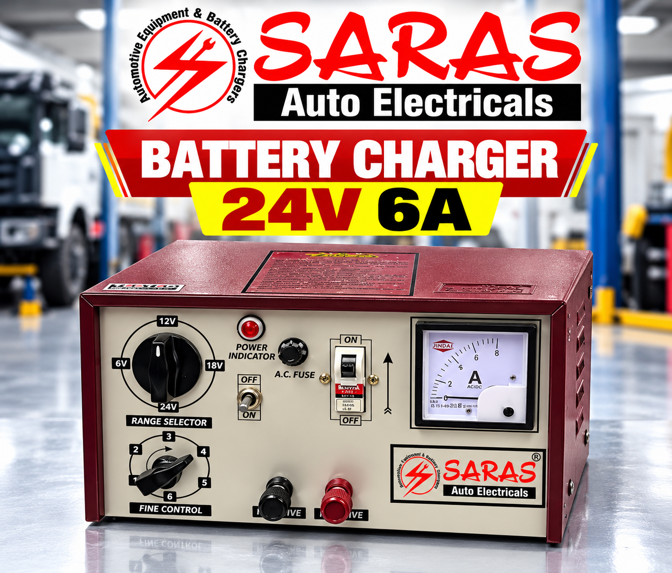 24V 6A Battery Charger – Heavy Duty Copper Coil Transformer