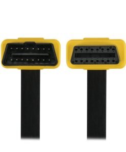AUTOOL 100cm Cars OBD2 Connector Extension Cable Flat Wire 16Pin Male to Female Extension Flat Cord Adapter OBD2 Extend Cable