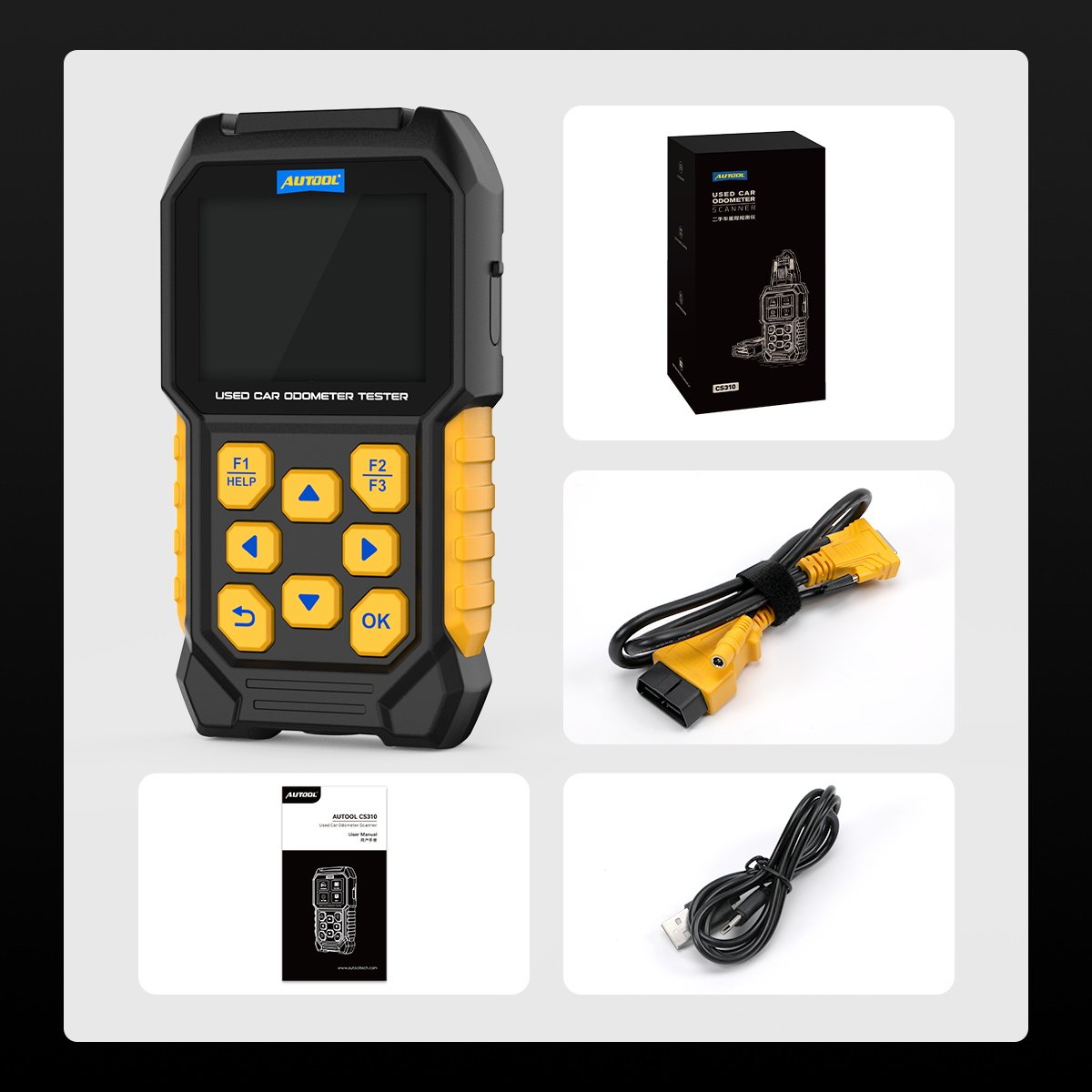 autool cs310 odometer reader mileage tester for used car
