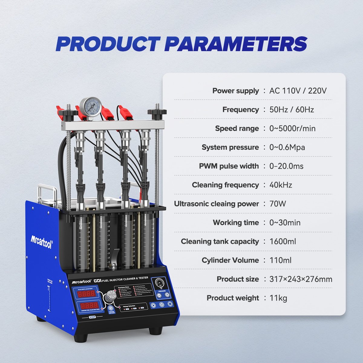 V209 MRCARTOOL GDI Petrol Fuel Injector Cleaner 4-Cylinder - Image 6