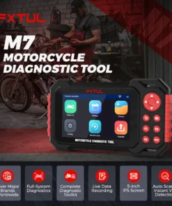 FXTUL M7 Motorcycle Diagnostic Tool Obd2 Scanner For Motorcycles 70+ Brands