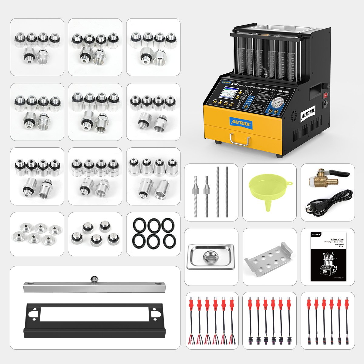 CT500 AUTOOL 6 Cylinder GDI Petrol Injector Testing and Cleaning Machine - Image 15