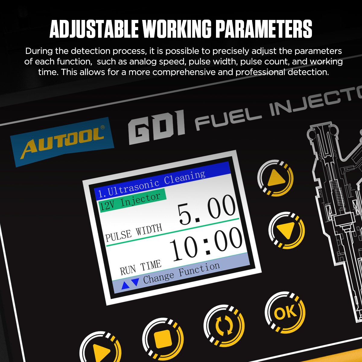 CT500 AUTOOL 6 Cylinder GDI Petrol Injector Testing and Cleaning Machine - Image 3